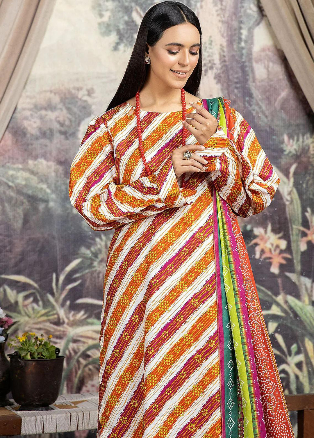 Mulberry By Safwa Printed Lawn Suits Unstitched 2 Piece SW23M MLS-11 - Summer Collection