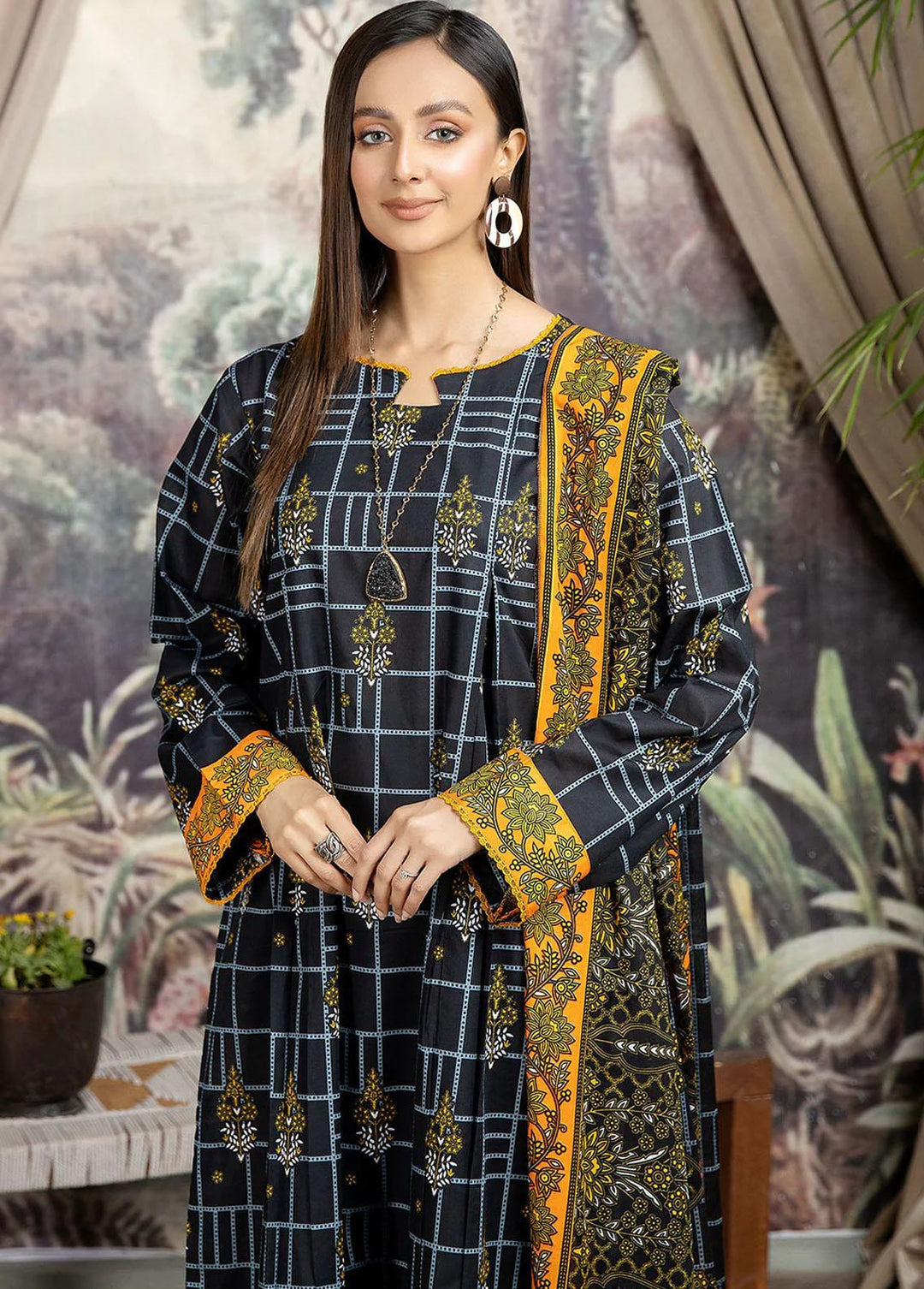 Mulberry By Safwa Printed Lawn Suits Unstitched 2 Piece SW23M MLS-12 - Summer Collection
