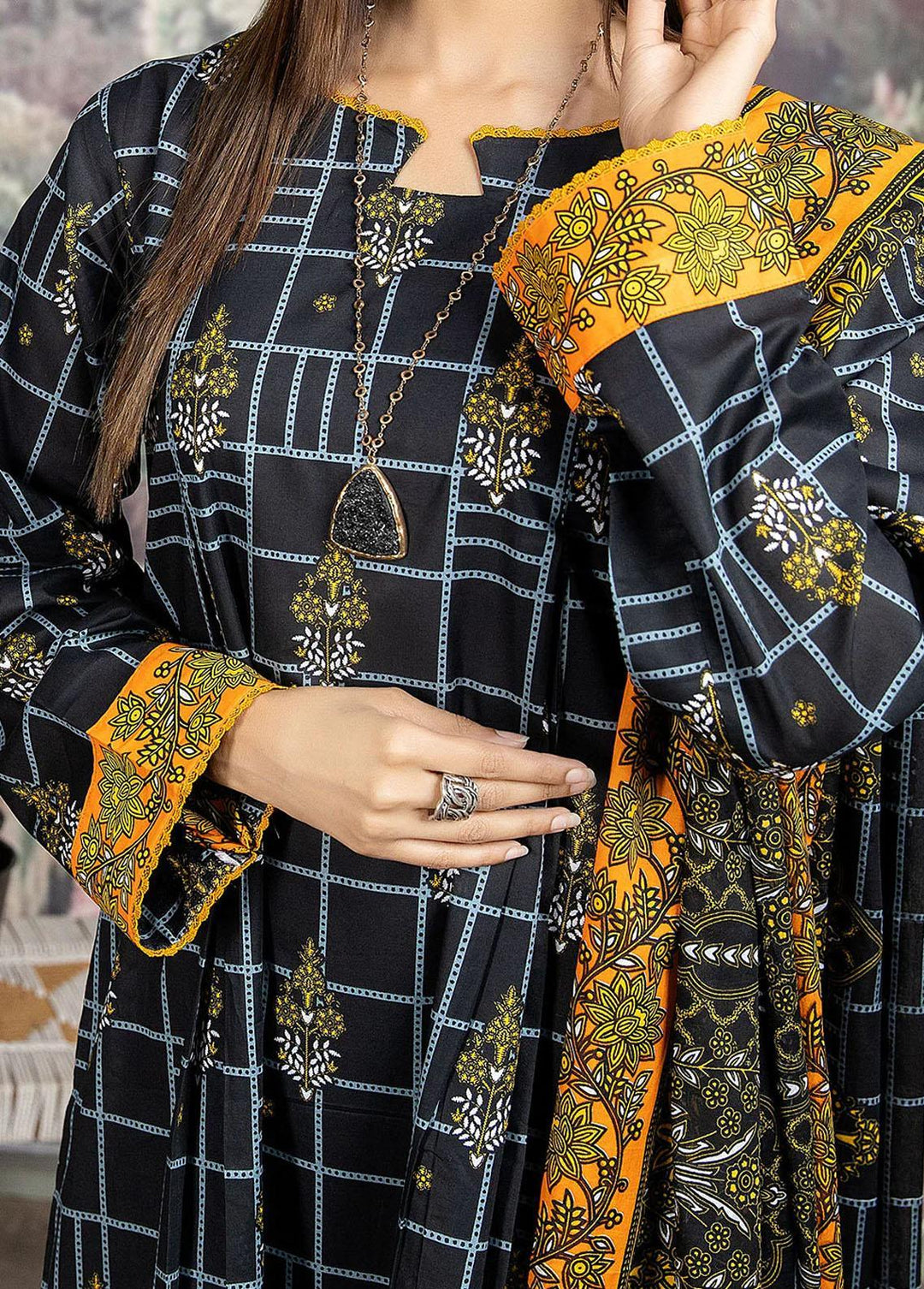 Mulberry By Safwa Printed Lawn Suits Unstitched 2 Piece SW23M MLS-12 - Summer Collection