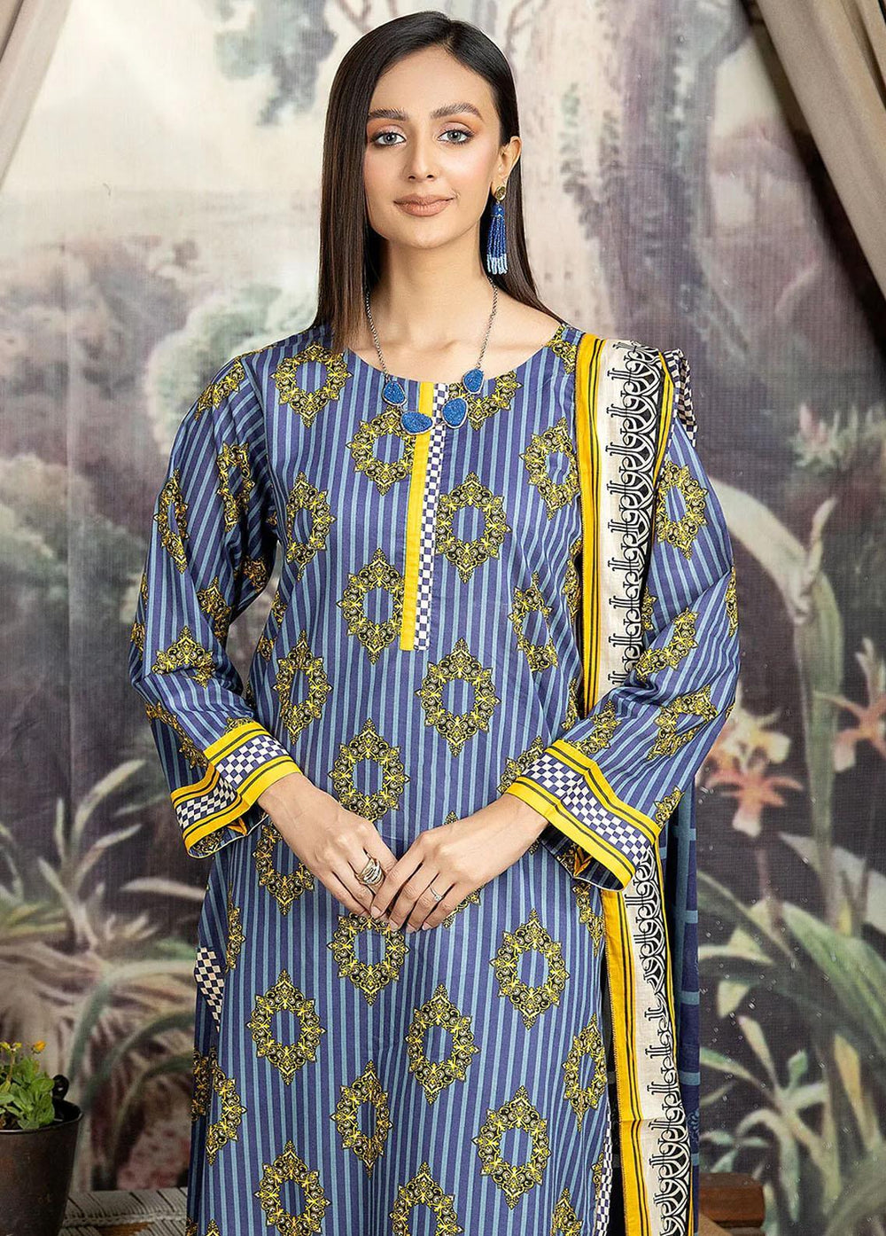 Mulberry By Safwa Printed Lawn Suits Unstitched 2 Piece SW23M MLS-17 - Summer Collection