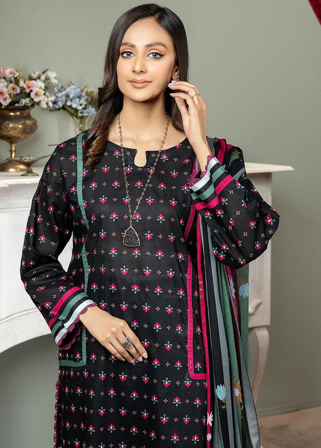 Mulberry By Safwa Printed Lawn Suits Unstitched 2 Piece SW23M MLS-18 - Summer Collection