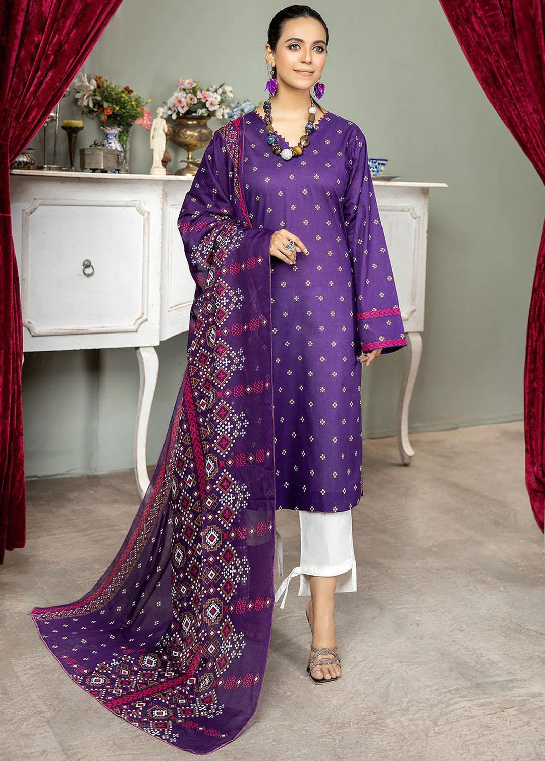 Mulberry By Safwa Printed Lawn Suits Unstitched 2 Piece SW23M MLS-21 - Summer Collection
