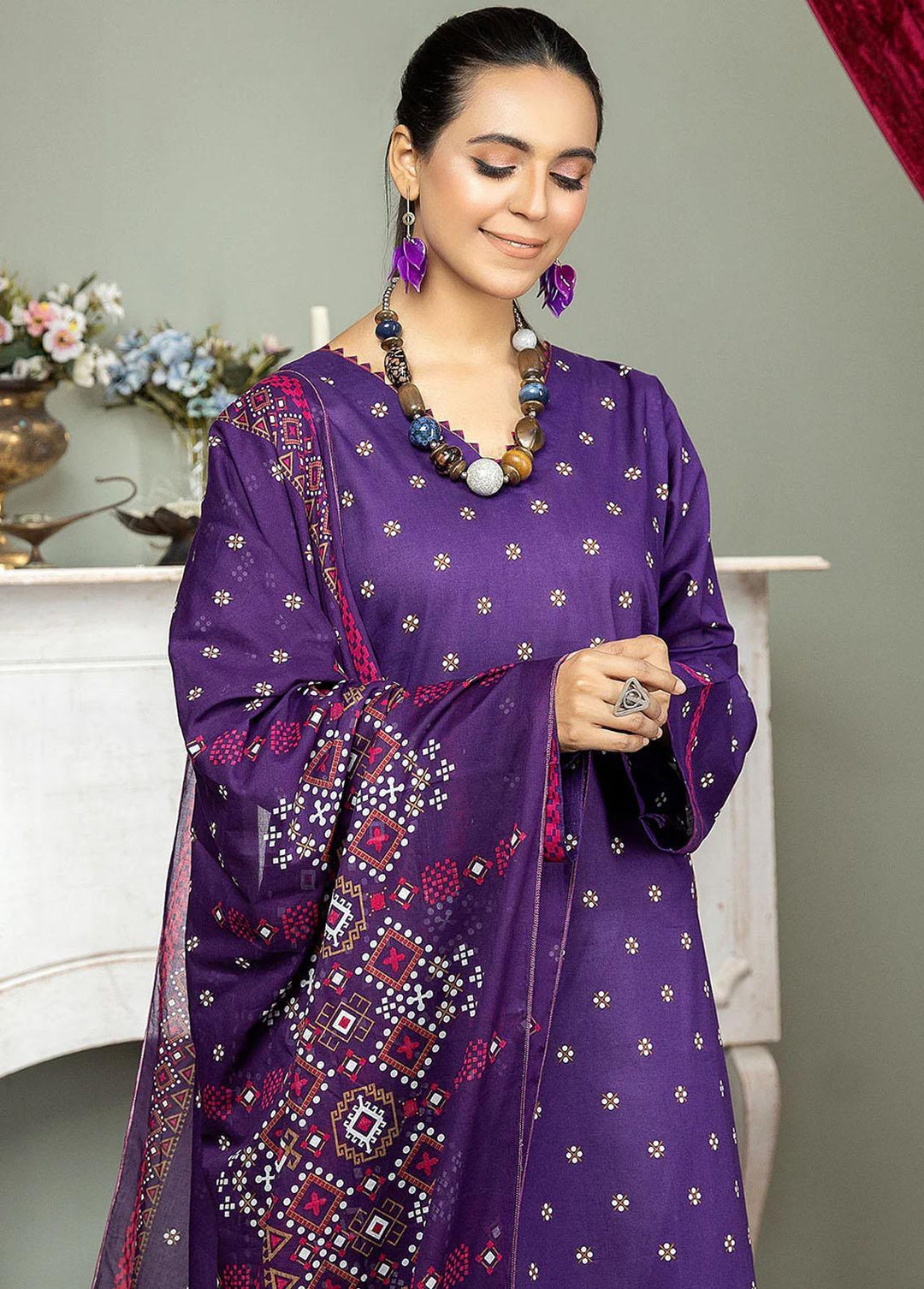 Mulberry By Safwa Printed Lawn Suits Unstitched 2 Piece SW23M MLS-21 - Summer Collection