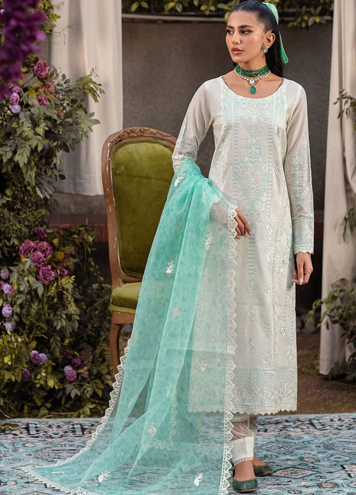 Muntazir By Mohagni Embroidered Lawn Suit Unstitched 3 Piece MG24ML CM-03 - Luxury Summer Collection