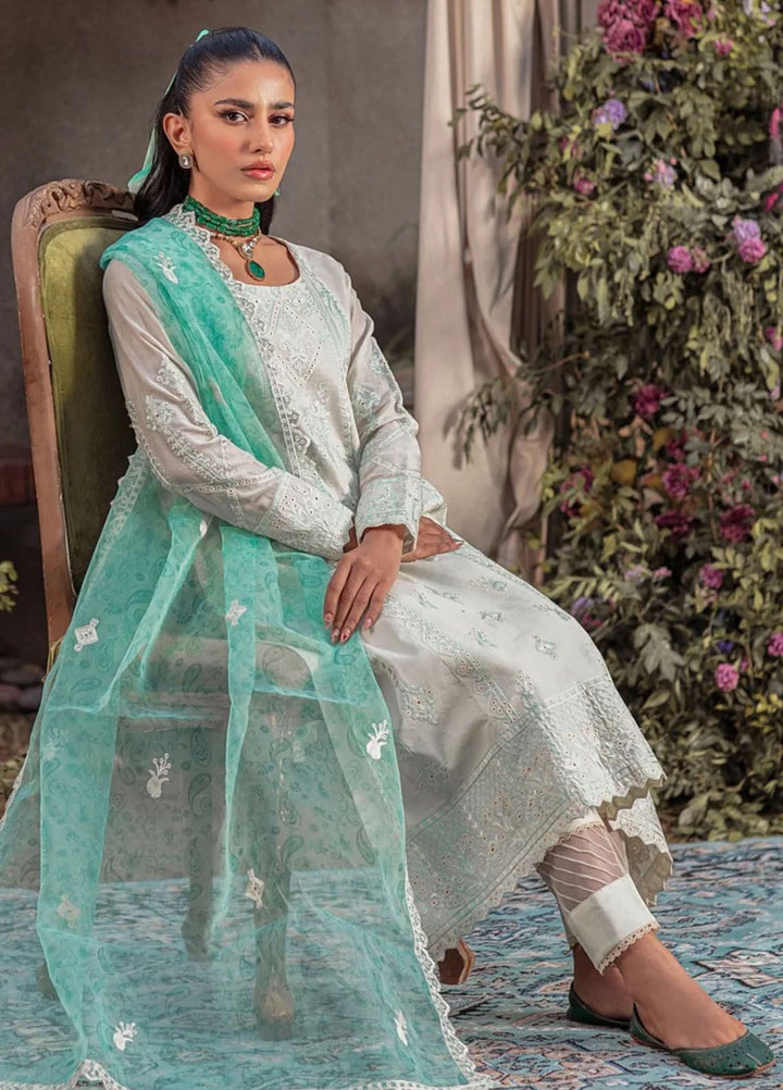 Muntazir By Mohagni Embroidered Lawn Suit Unstitched 3 Piece MG24ML CM-03 - Luxury Summer Collection