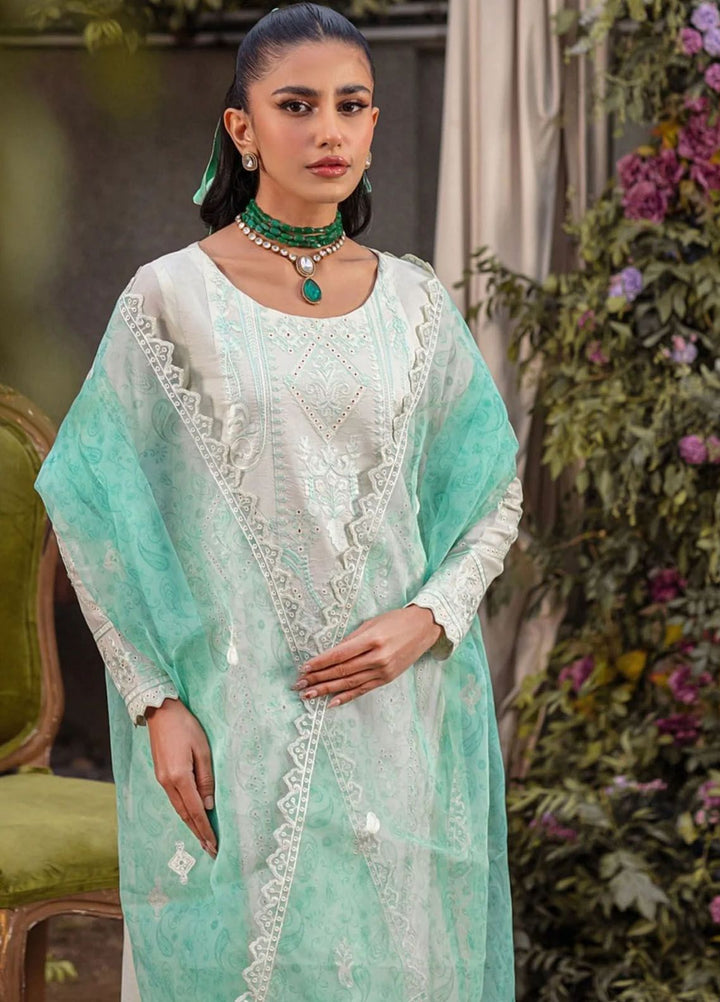 Muntazir By Mohagni Embroidered Lawn Suit Unstitched 3 Piece MG24ML CM-03 - Luxury Summer Collection