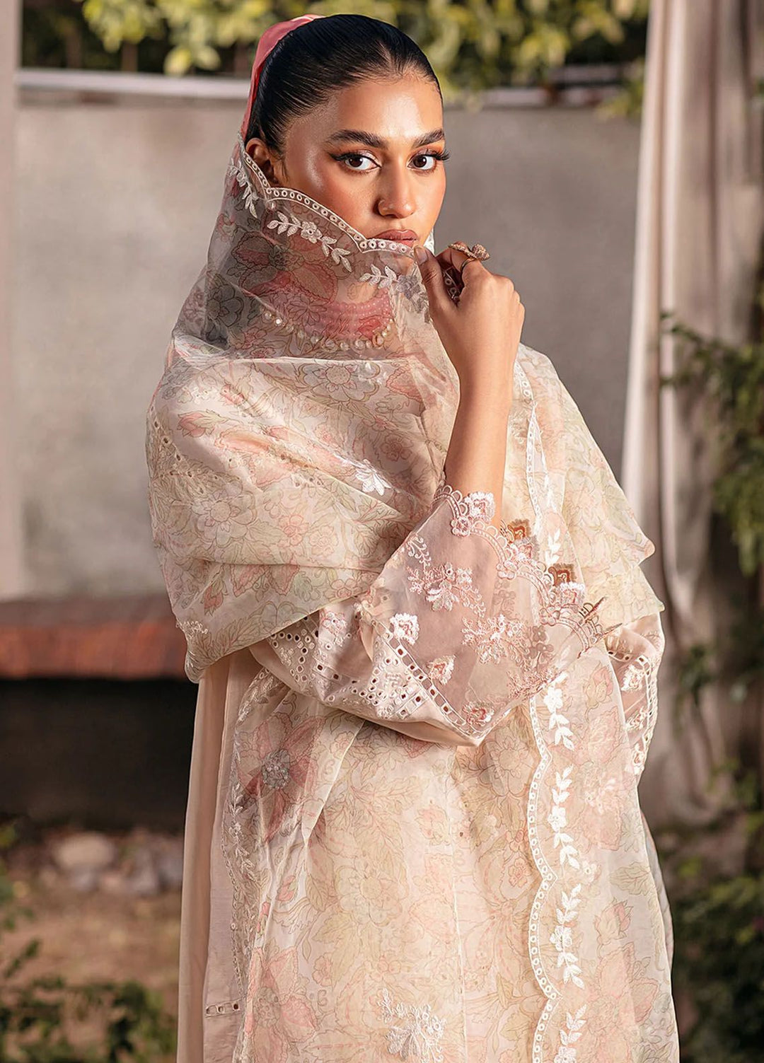 Muntazir By Mohagni Embroidered Lawn Suit Unstitched 3 Piece MG24ML CM-04 - Luxury Summer Collection