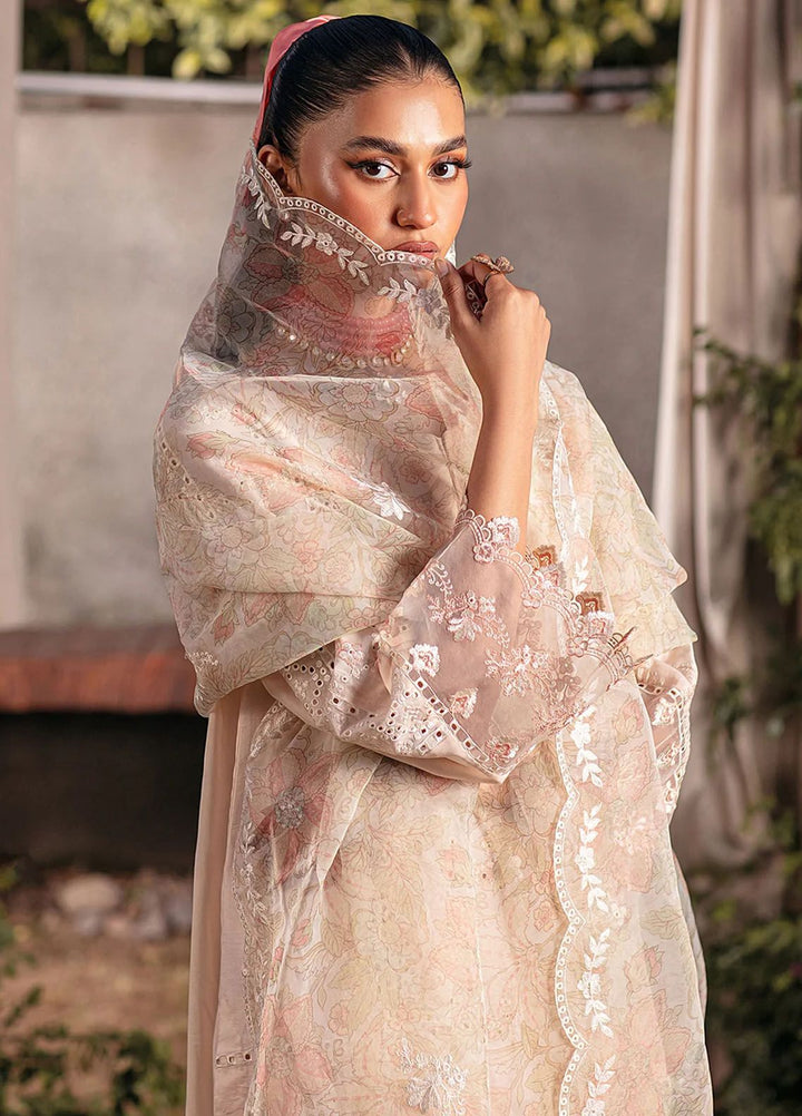 Muntazir By Mohagni Embroidered Lawn Suit Unstitched 3 Piece MG24ML CM-04 - Luxury Summer Collection