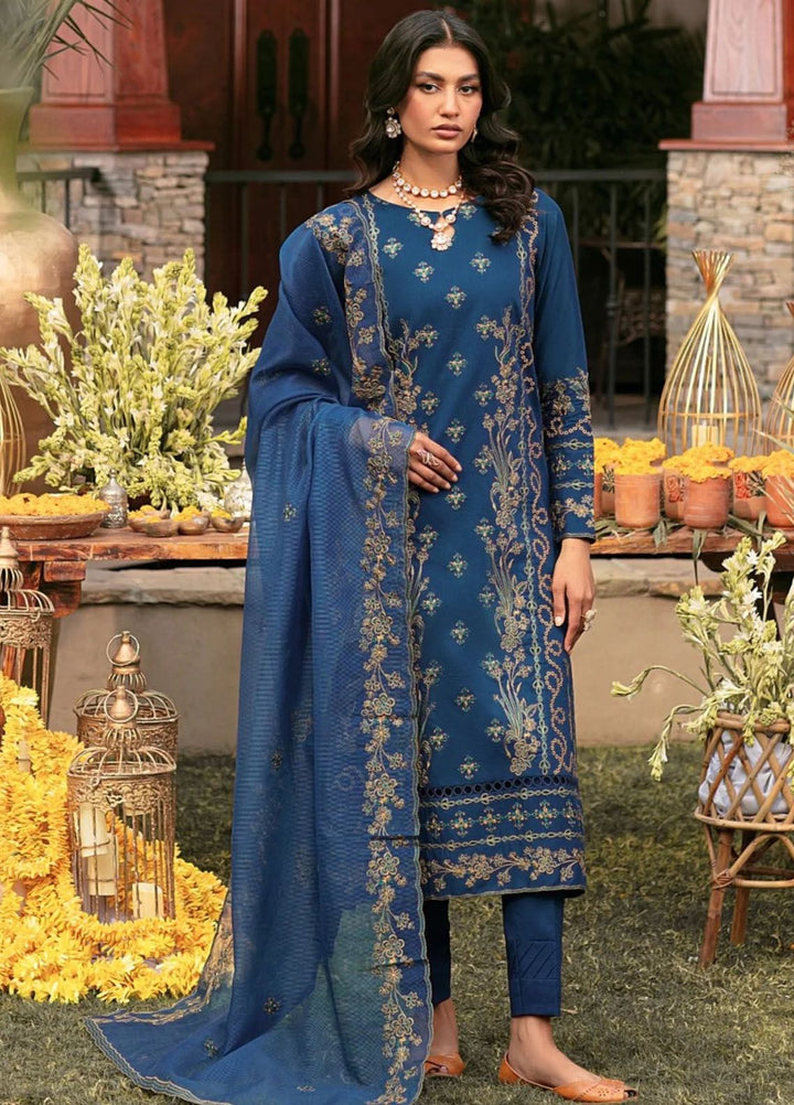 Muntazir By Mohagni Embroidered Lawn Suit Unstitched 3 Piece MG24ML CM-06 - Luxury Summer Collection