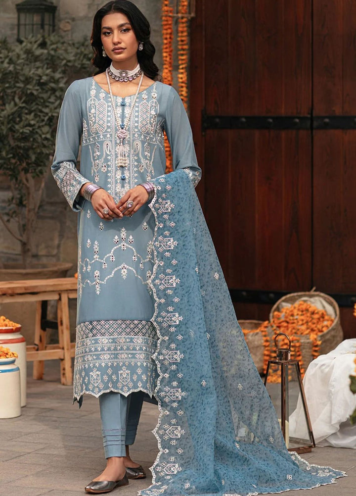 Muntazir By Mohagni Embroidered Lawn Suit Unstitched 3 Piece MG24ML CM-07 - Luxury Summer Collection