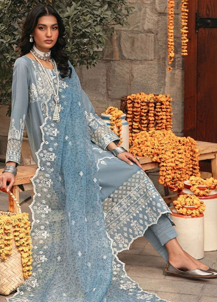 Muntazir By Mohagni Embroidered Lawn Suit Unstitched 3 Piece MG24ML CM-07 - Luxury Summer Collection