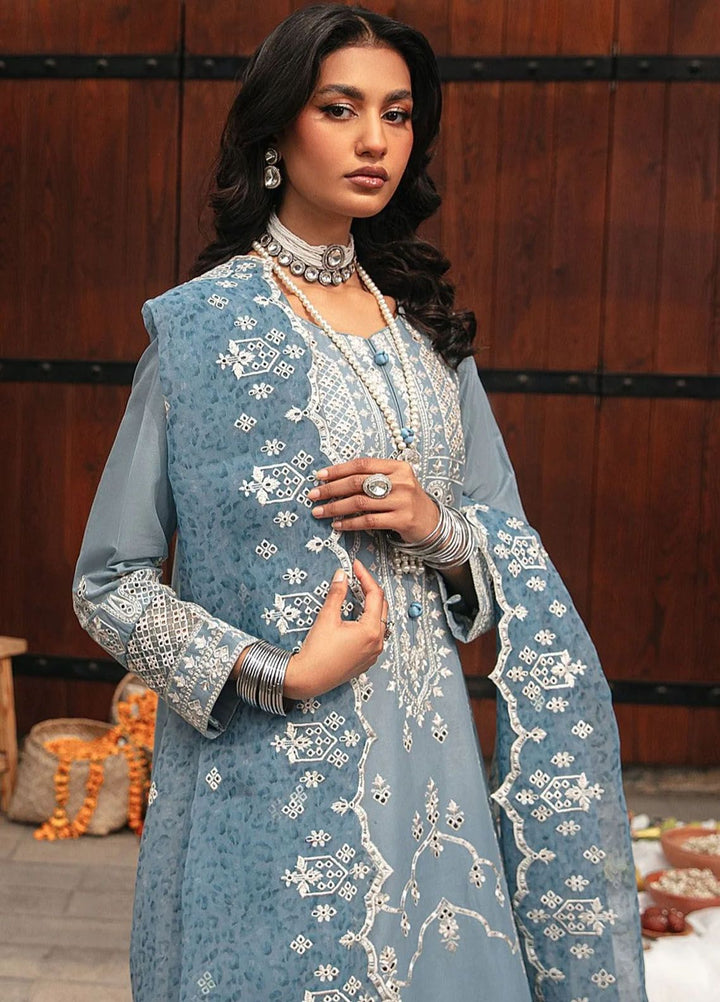Muntazir By Mohagni Embroidered Lawn Suit Unstitched 3 Piece MG24ML CM-07 - Luxury Summer Collection