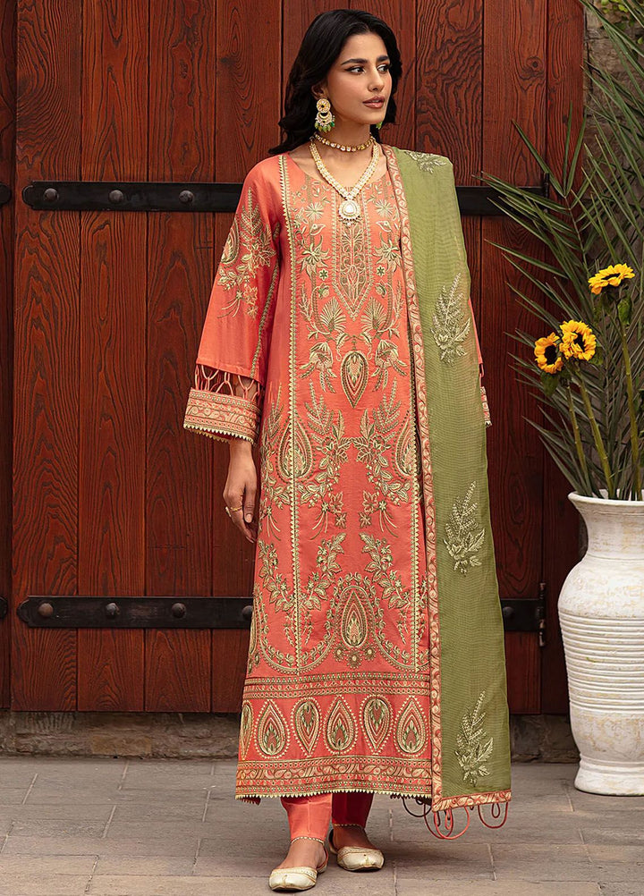 Muntazir By Mohagni Embroidered Lawn Suit Unstitched 3 Piece MG24ML CM-09 - Luxury Summer Collection