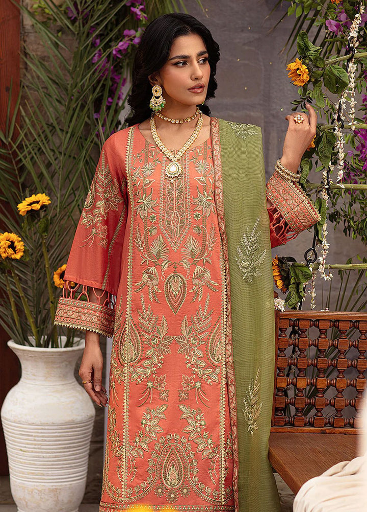 Muntazir By Mohagni Embroidered Lawn Suit Unstitched 3 Piece MG24ML CM-09 - Luxury Summer Collection