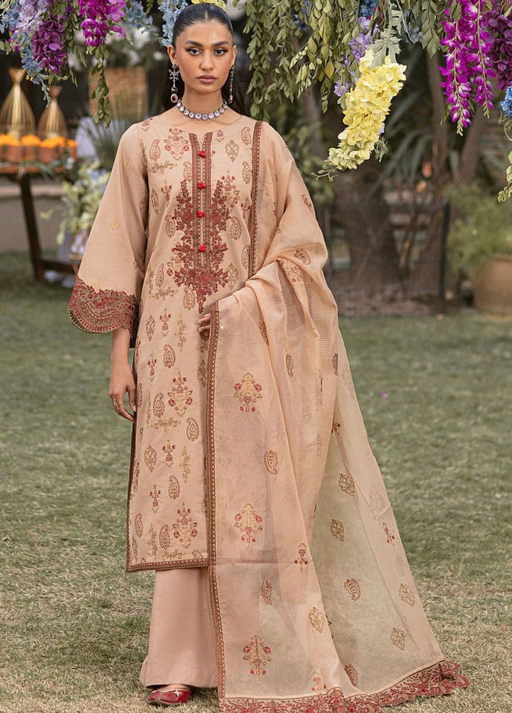 Muntazir By Mohagni Embroidered Lawn Suit Unstitched 3 Piece MG24ML CM-11 - Luxury Summer Collection