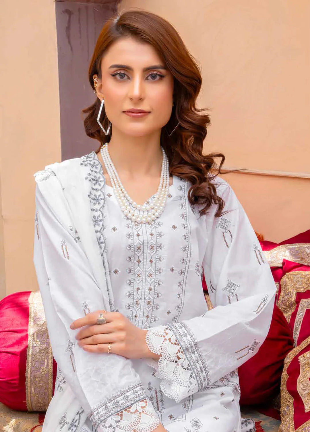 Murad By Riaz Arts Embroidered Lawn Suit Unstitched 3 Piece RA24M DE-01 - Summer Collection
