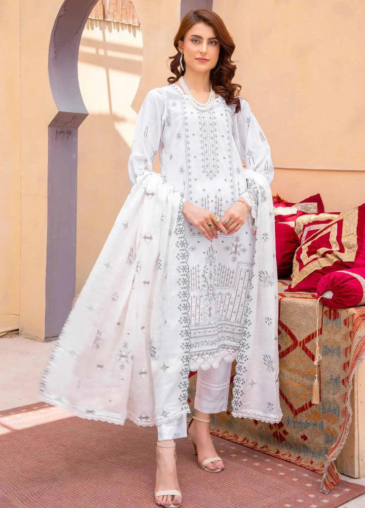 Murad By Riaz Arts Embroidered Lawn Suit Unstitched 3 Piece RA24M DE-01 - Summer Collection