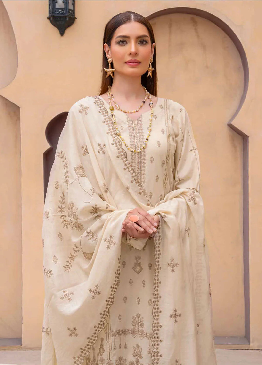Murad By Riaz Arts Embroidered Lawn Suit Unstitched 3 Piece RA24M DE-03 - Summer Collection