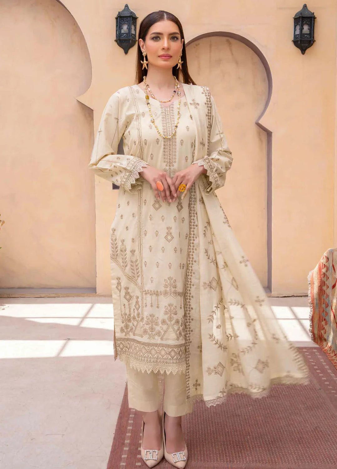 Murad By Riaz Arts Embroidered Lawn Suit Unstitched 3 Piece RA24M DE-03 - Summer Collection