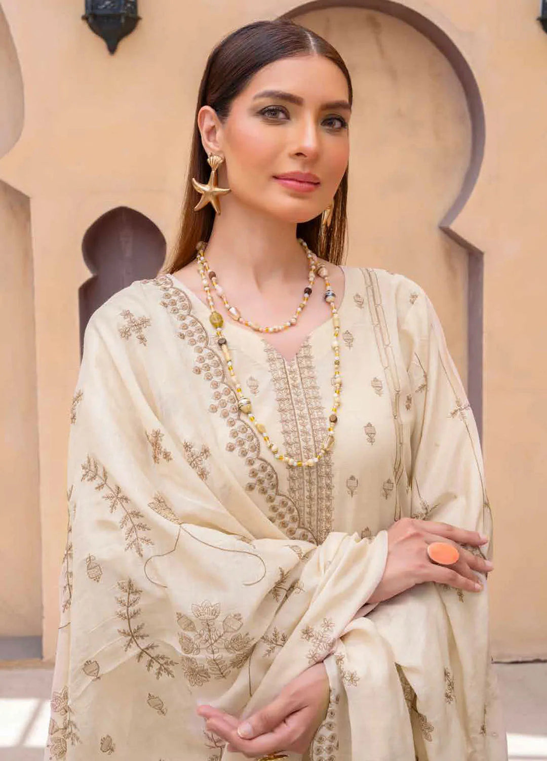 Murad By Riaz Arts Embroidered Lawn Suit Unstitched 3 Piece RA24M DE-03 - Summer Collection