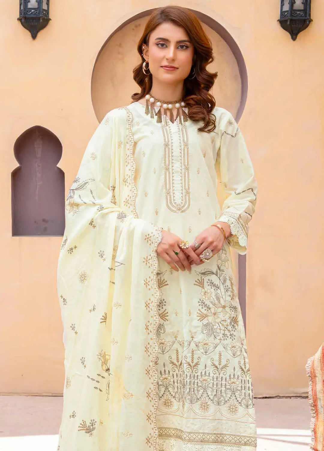 Murad By Riaz Arts Embroidered Lawn Suit Unstitched 3 Piece RA24M DE-05 - Summer Collection