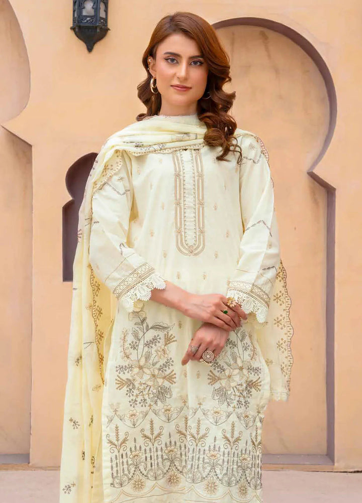 Murad By Riaz Arts Embroidered Lawn Suit Unstitched 3 Piece RA24M DE-05 - Summer Collection