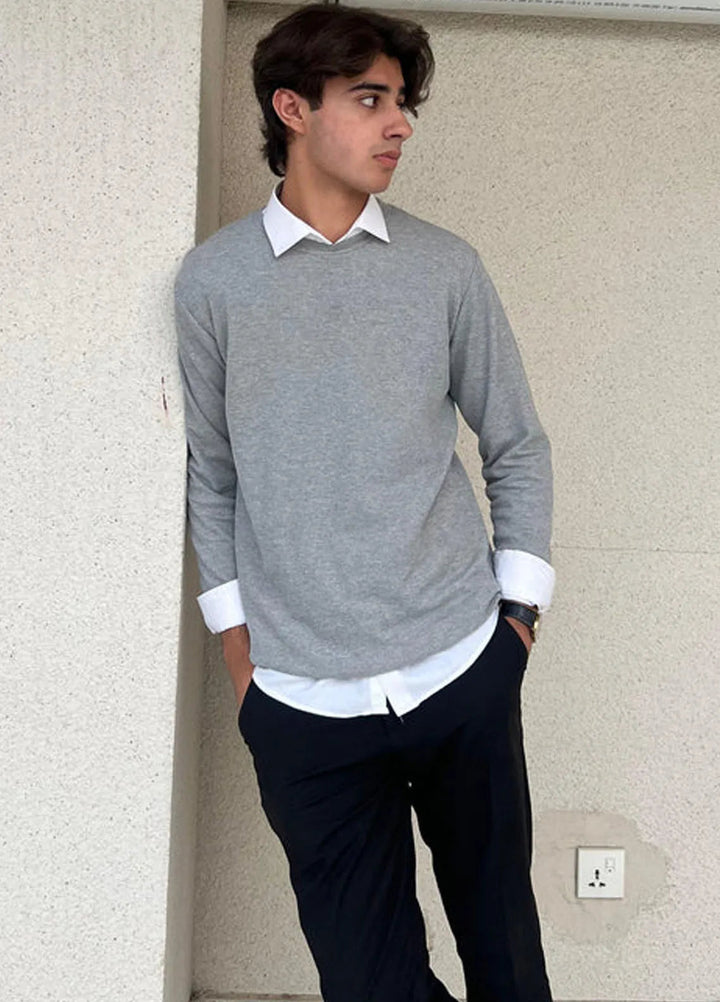 Muraqsh Mens Waffle Grey Sweat Shirt