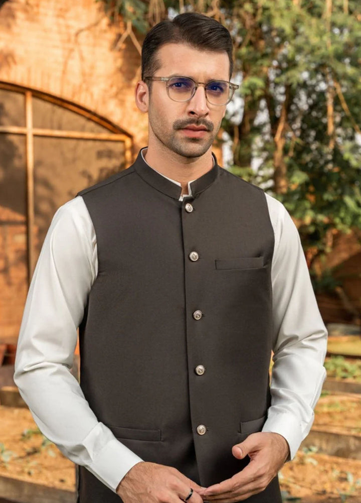Muraqsh Plain Blended 3 Piece Suit MUR-M-A-M-KS