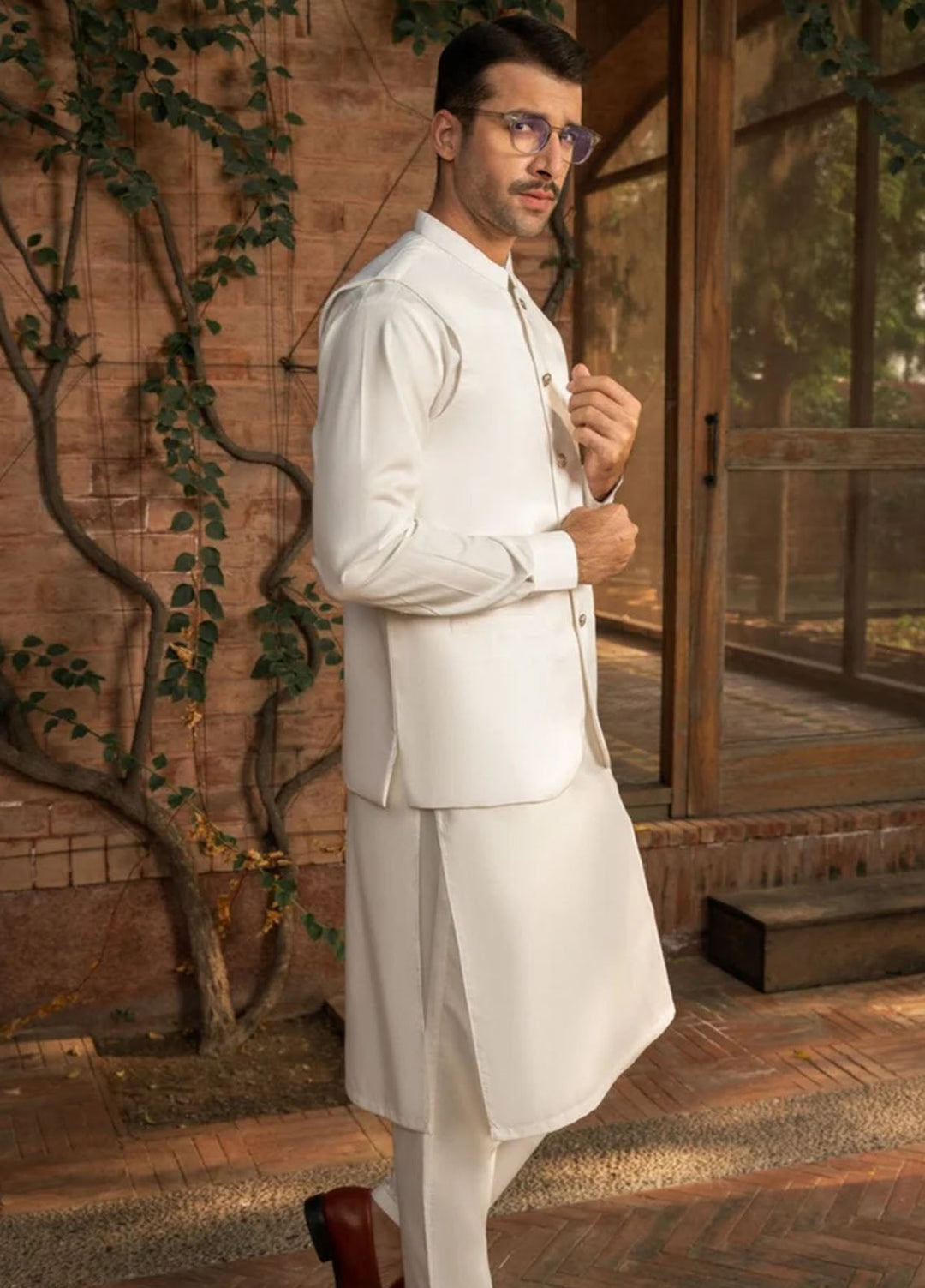 Muraqsh Plain Blended 3 Piece Suit MUR-M-AOW-KS