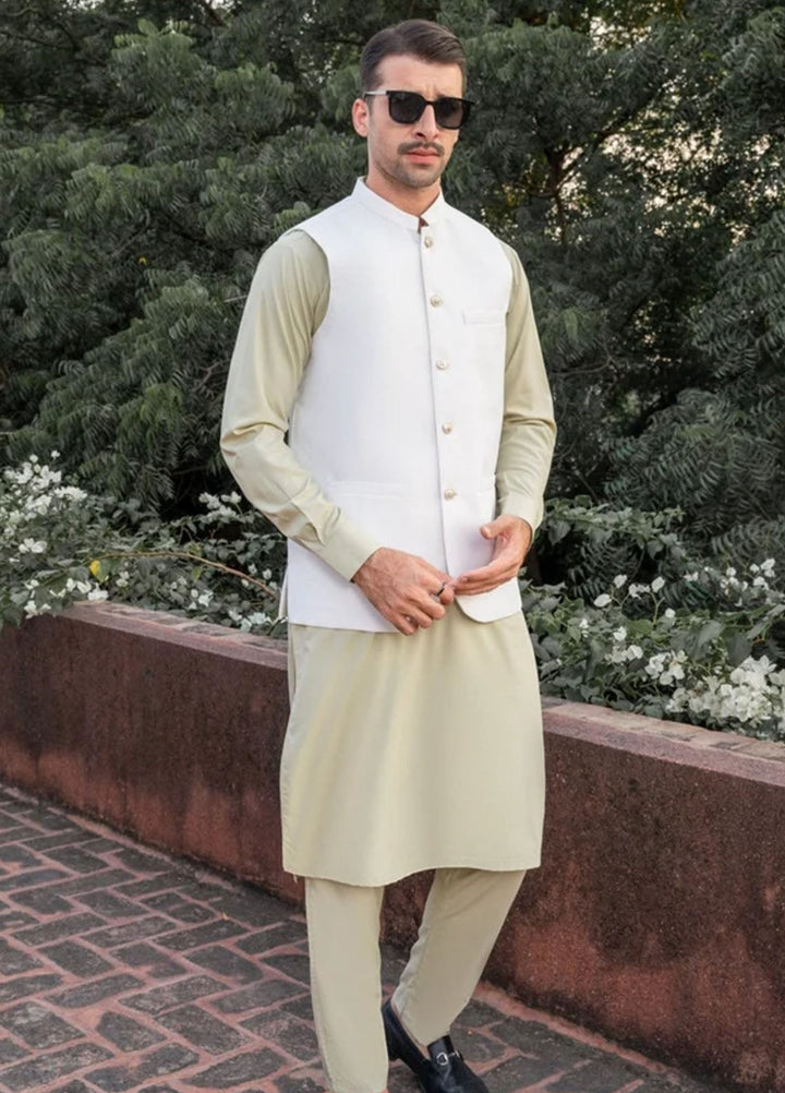 Muraqsh Plain Blended 3 Piece Suit MUR-M-MW-KS
