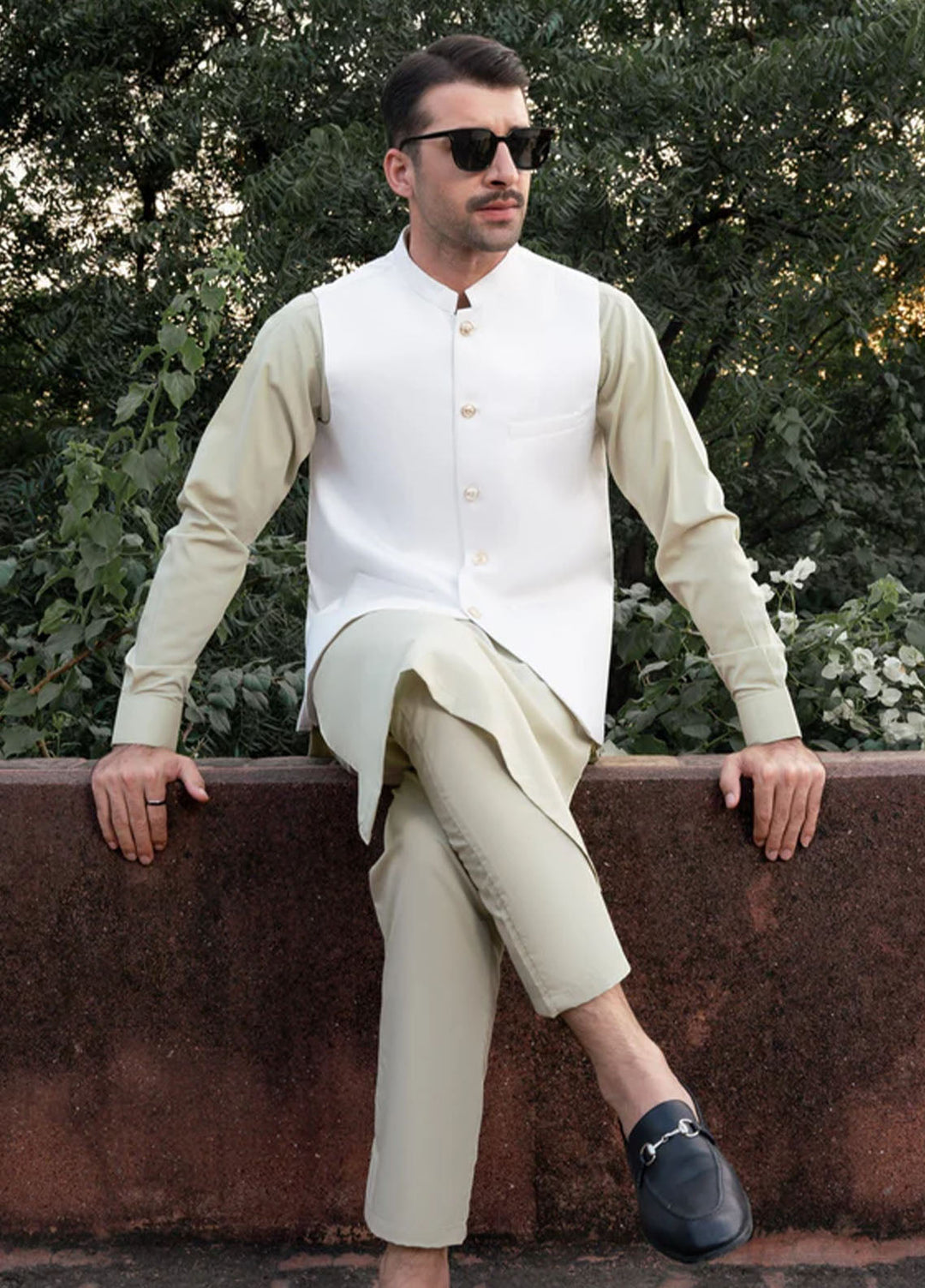 Muraqsh Plain Blended 3 Piece Suit MUR-M-MW-KS