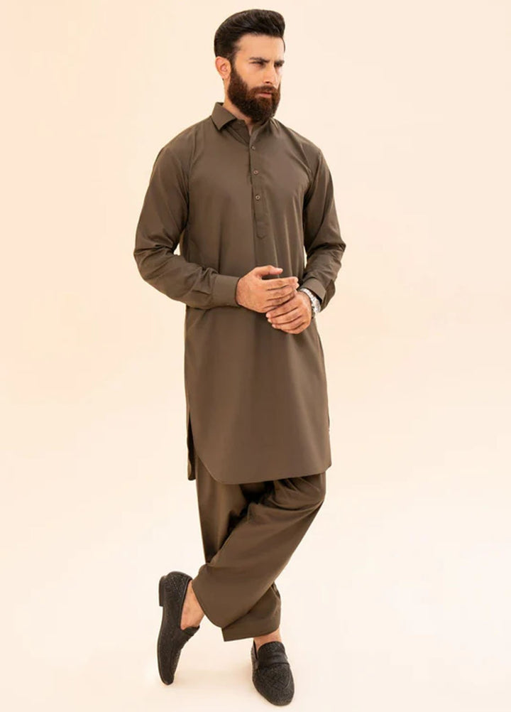 Muraqsh Plain Blended Kameez Shalwar MUR-OGFCK