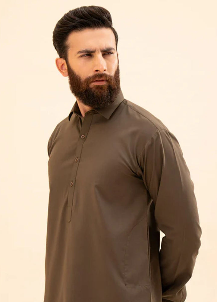 Muraqsh Plain Blended Kameez Shalwar MUR-OGFCK