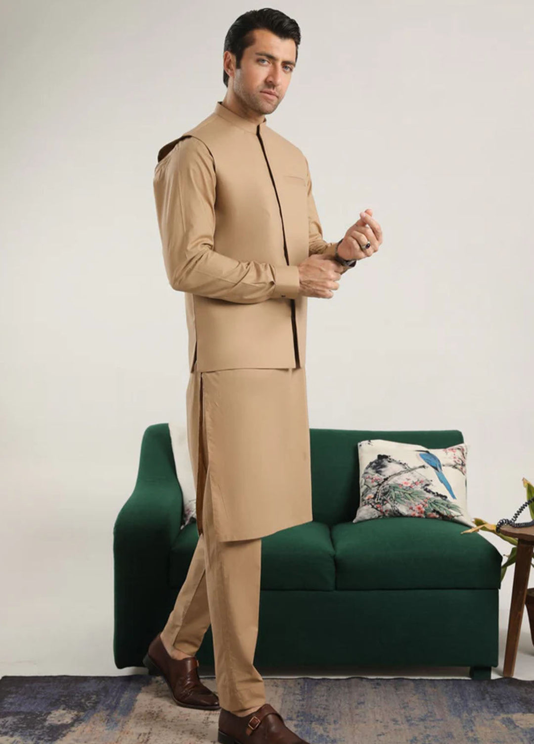 Muraqsh Plain Cotton 3 Piece Suit MUR-CCKT