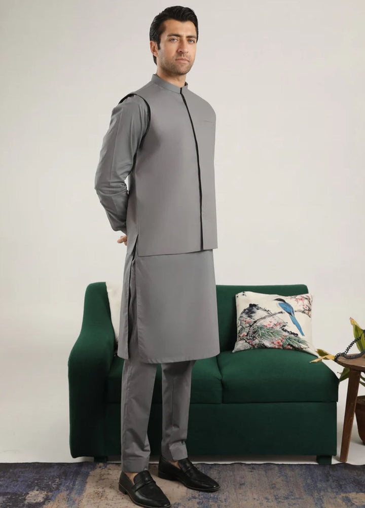 Muraqsh Plain Cotton 3 Piece Suit MUR-LGCKT