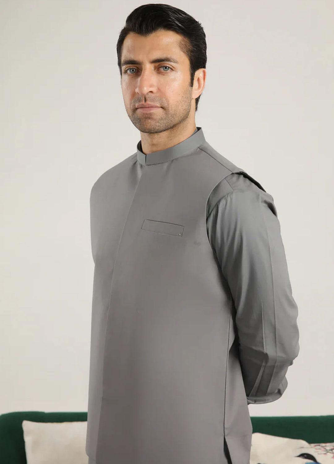 Muraqsh Plain Cotton 3 Piece Suit MUR-LGCKT