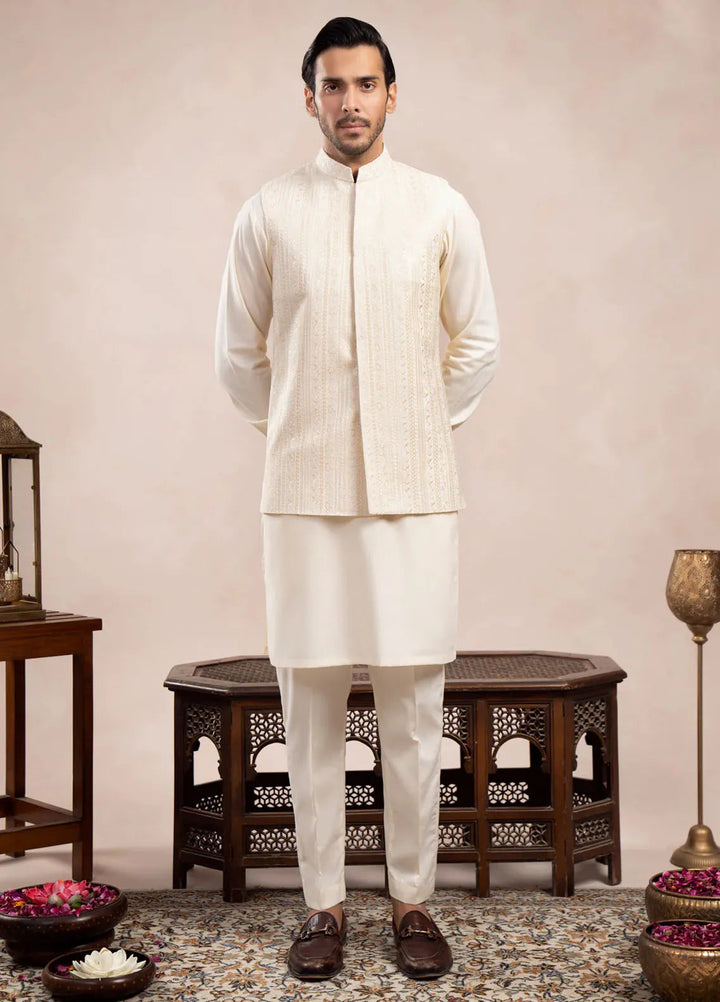Muraqsh Pret Embroidered Raw Silk 1 Piece Bosky Embroidered Waistcoat
