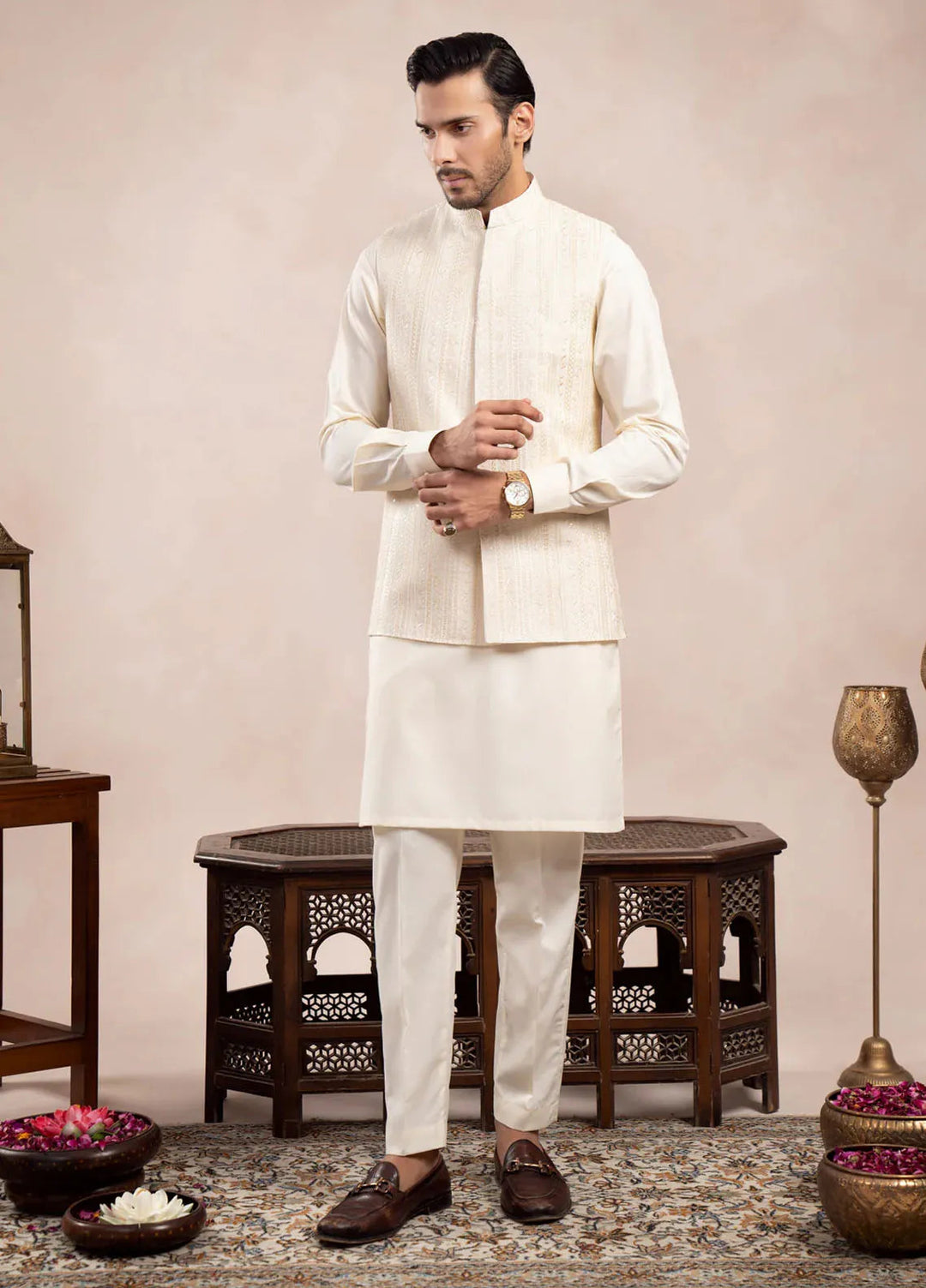 Muraqsh Pret Embroidered Raw Silk 1 Piece Bosky Embroidered Waistcoat