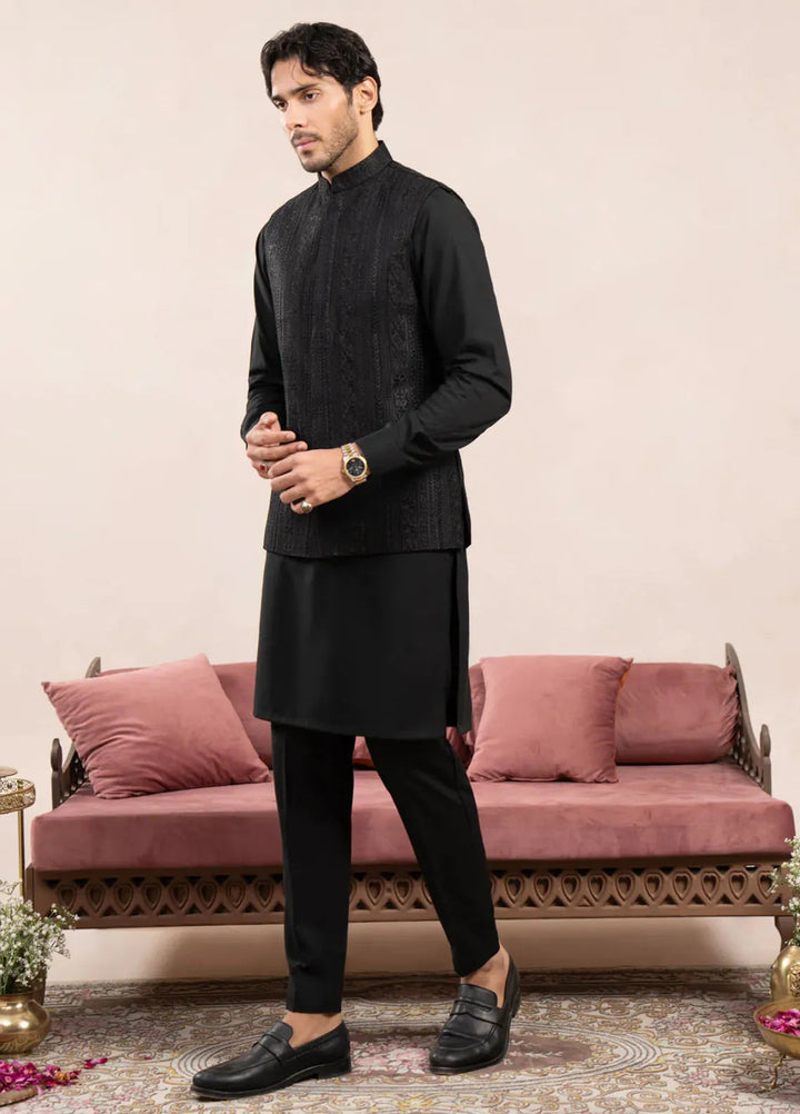 Muraqsh Pret Embroidered Raw Silk 1 Piece Cross Stitched Embroidered Waistcoat