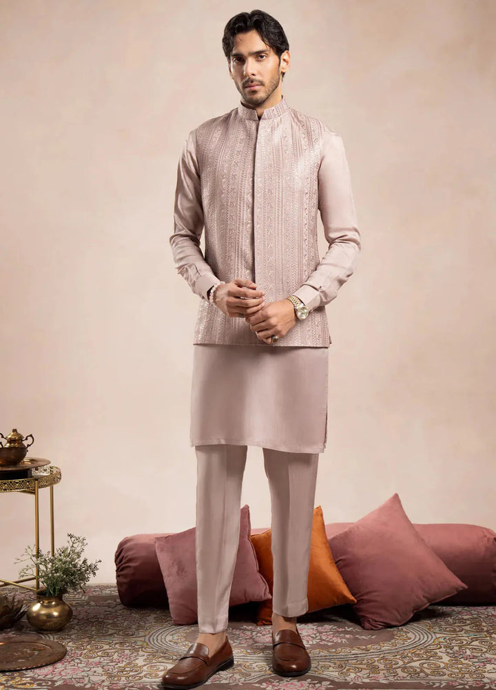 Muraqsh Pret Embroidered Raw Silk 1 Piece Falling Embroidered Waistcoat