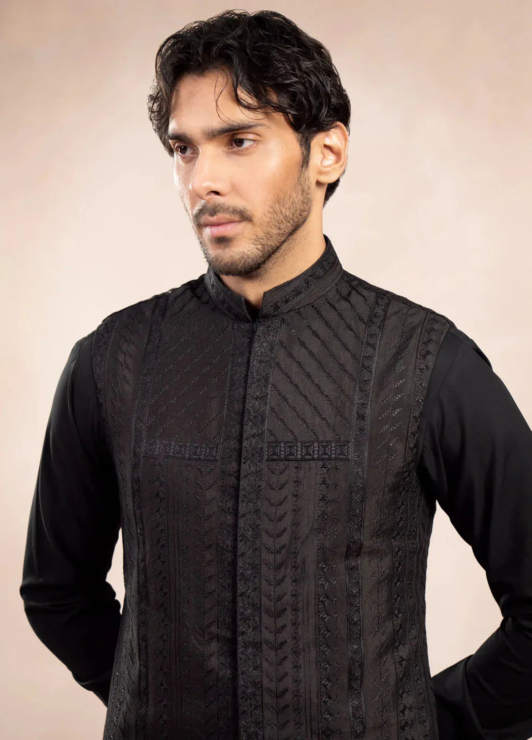 Muraqsh Pret Embroidered Raw Silk 1 Piece Royal Embroidered Waistcoat
