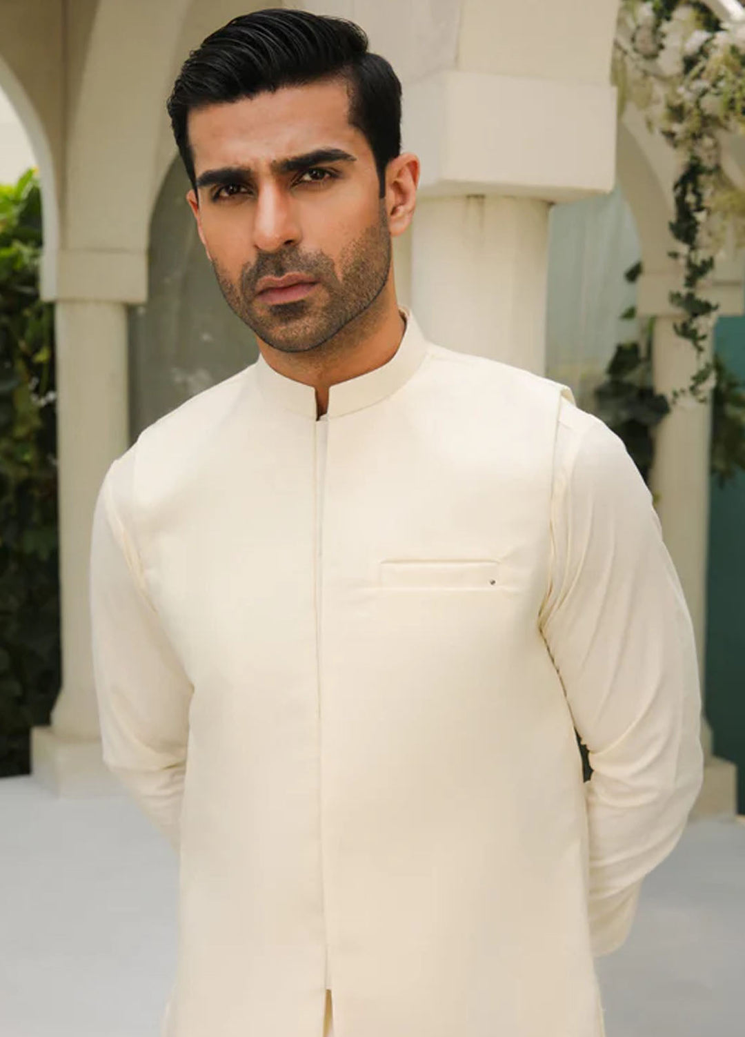 Muraqsh Pret Plain Blended 3 Piece Suit MUR-BWKSW-WC