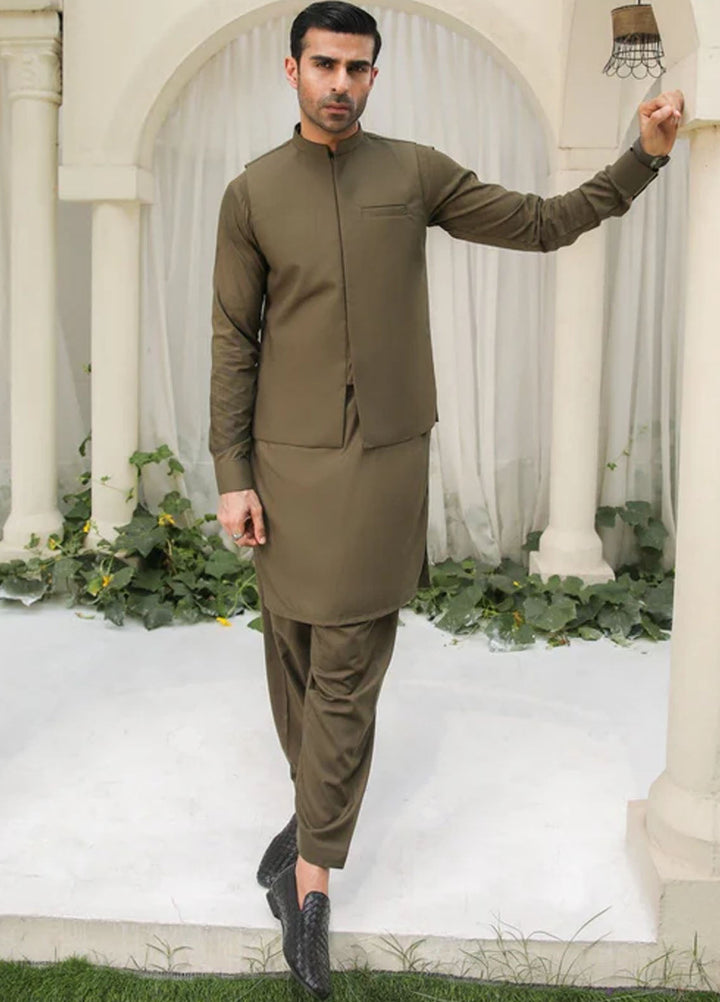 Muraqsh Pret Plain Blended 3 Piece Suit MUR-OGKSW-WC