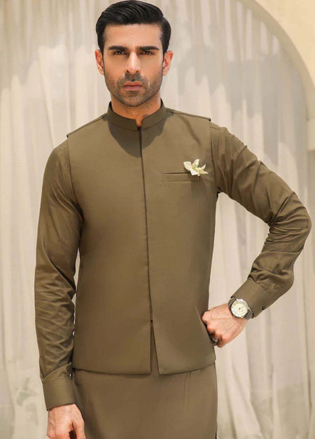 Muraqsh Pret Plain Blended 3 Piece Suit MUR-OGKSW-WC