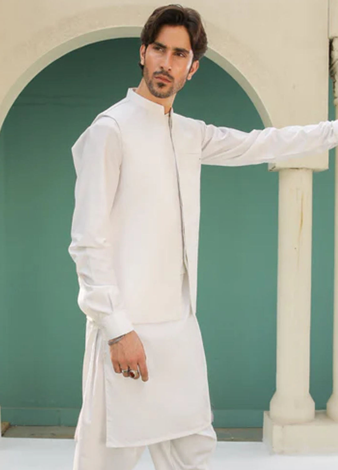 Muraqsh Pret Plain Blended 3 Piece Suit MUR-OWCKW-WC