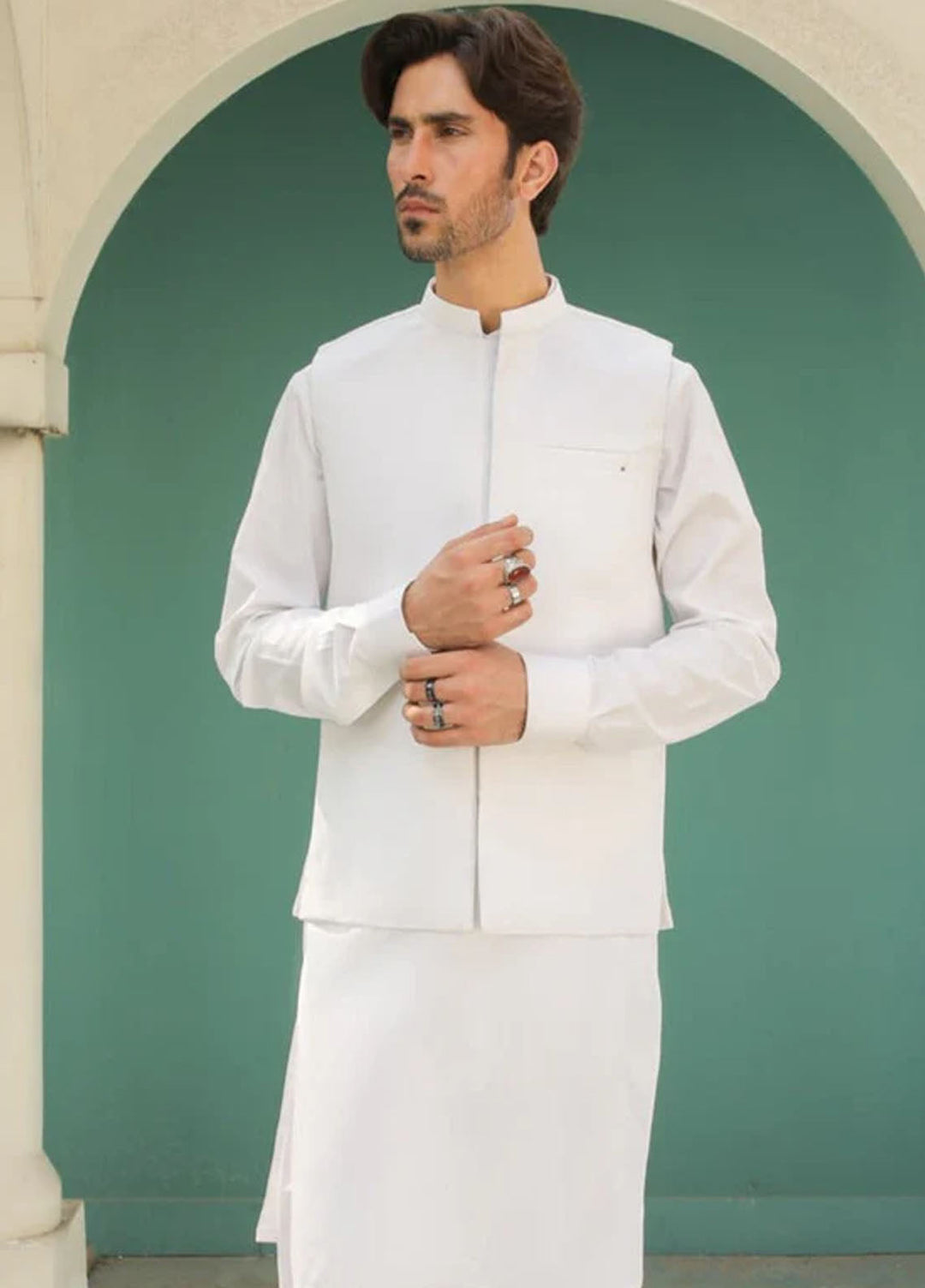 Muraqsh Pret Plain Blended 3 Piece Suit MUR-OWCKW-WC