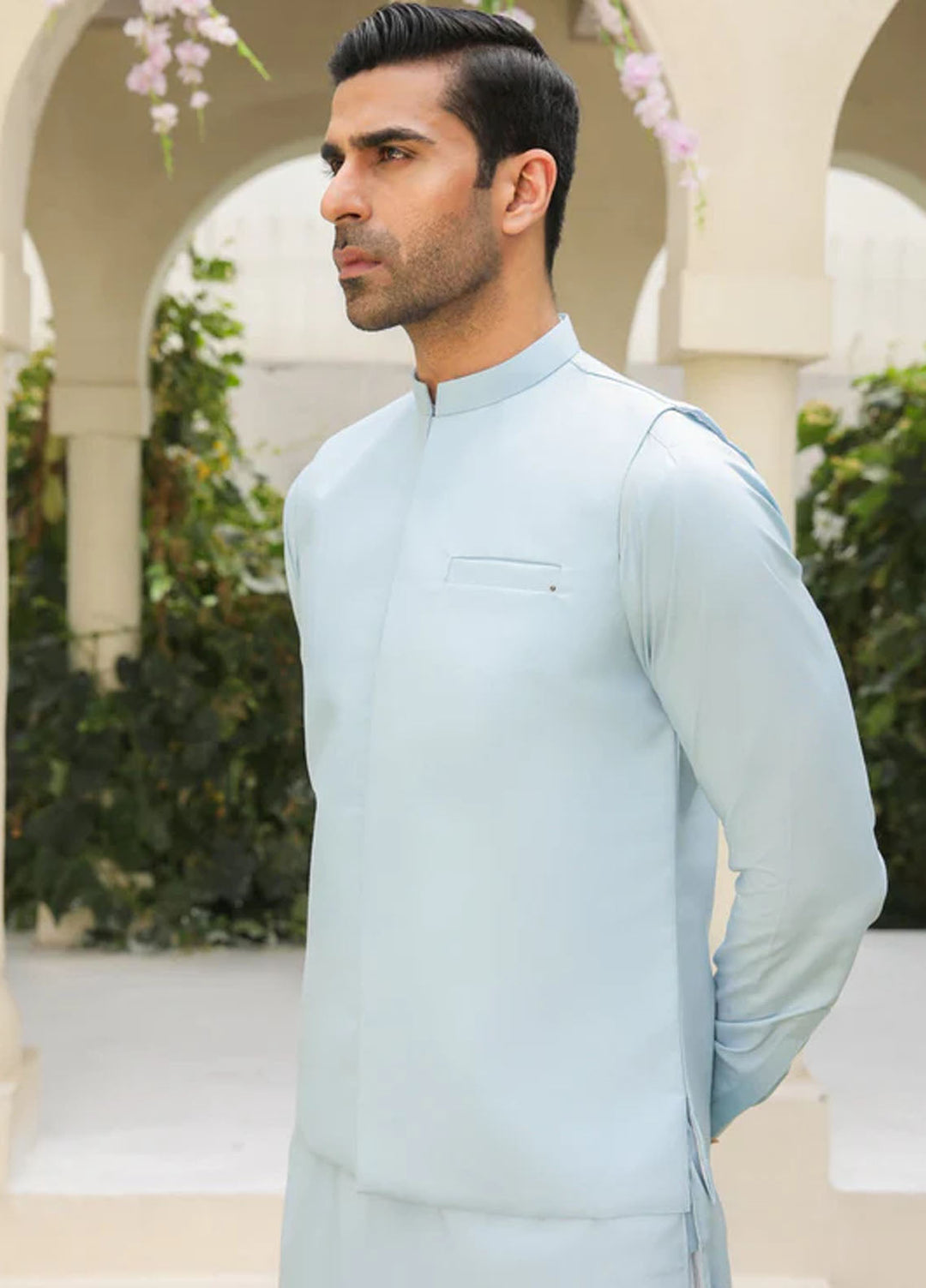 Muraqsh Pret Plain Blended 3 Piece Suit MUR-SBKTW-WC