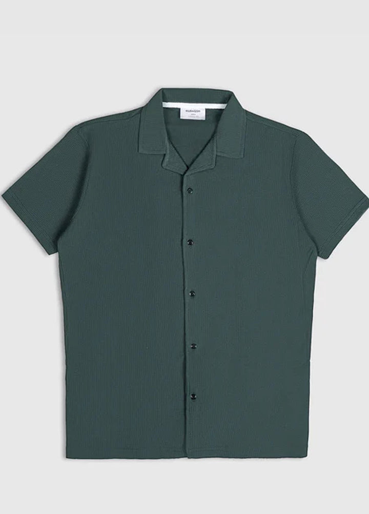 Muraqsh Textured  Button Down Knit Shirt ABD-DGWTRBD-FS