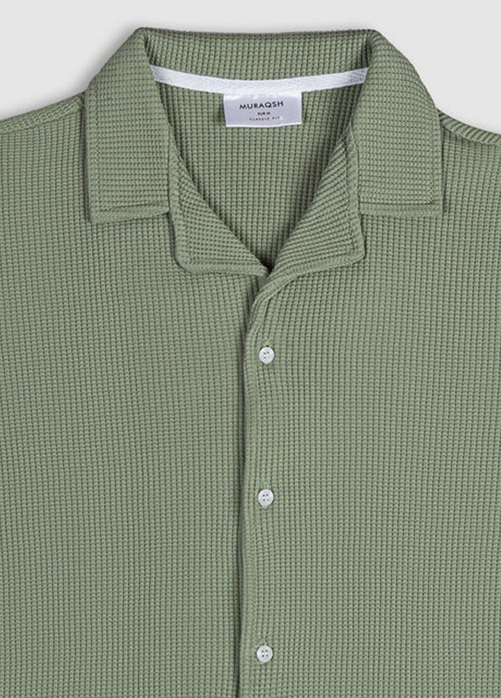 Muraqsh Textured  Button Down Knit Shirt ABD-MWTRBD-FS