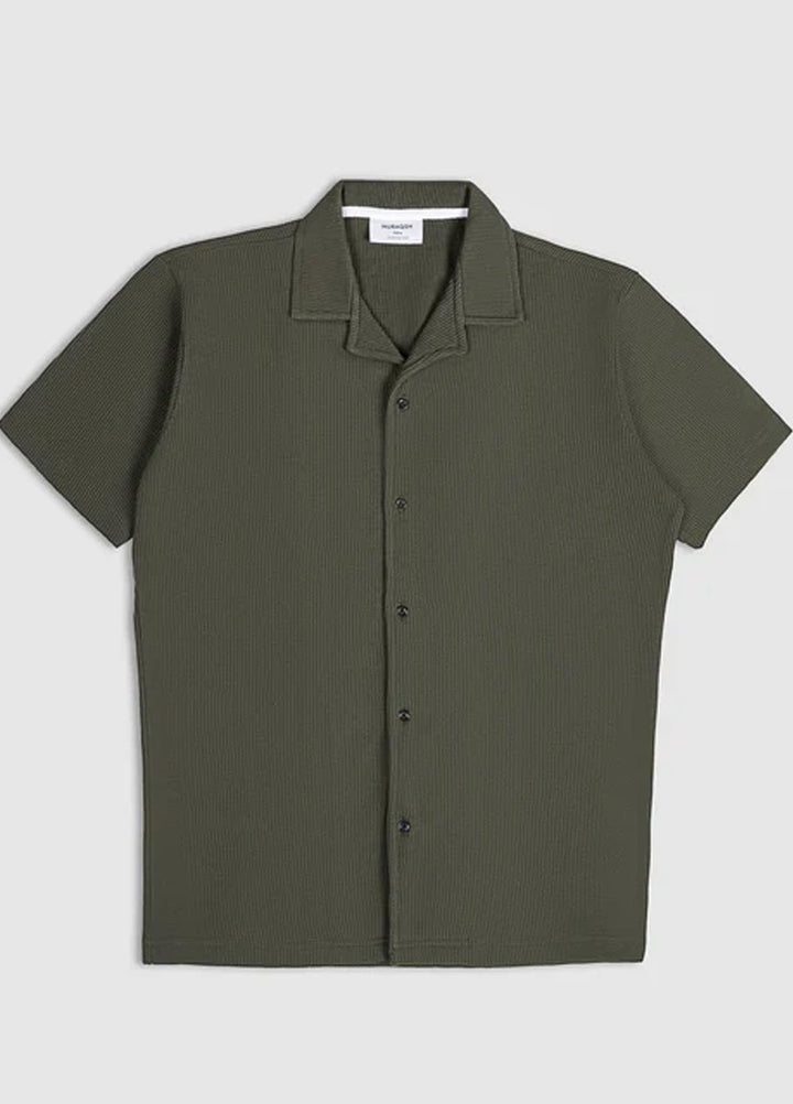 Muraqsh Textured  Button Down Knit Shirt ABD-OWTRBD-FS